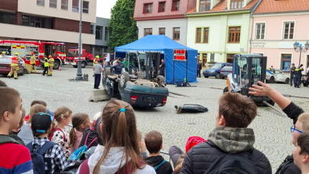 Ukázka zásahu hasičů Rokycany